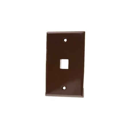 Swe-Tech 3C Keystone Wall Plate, Brown, 1 Port, Single Gang FWT3012-03201